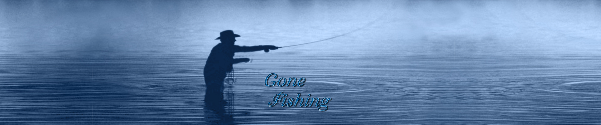 P FC 321 BL Gone Fishing (Fly) Blue FULL COUCH PRINT